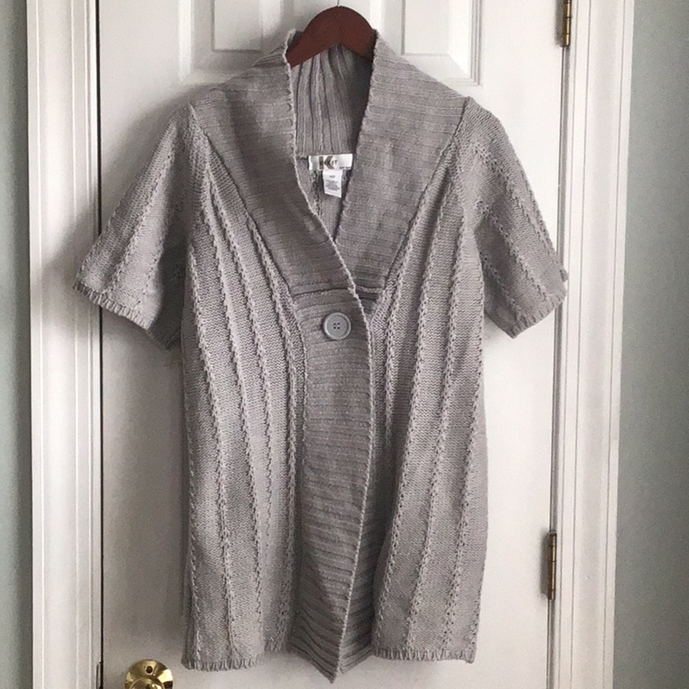 Grey Cardigan Sweater